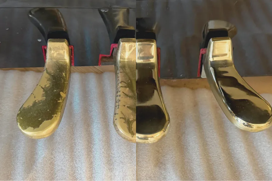 鋼琴打蠟保護層施工過程